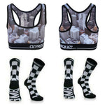 GMB Charcoal Black Customized Block Style Sport Socks