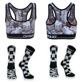 GMB Charcoal Black Customized Block Style Sport Socks